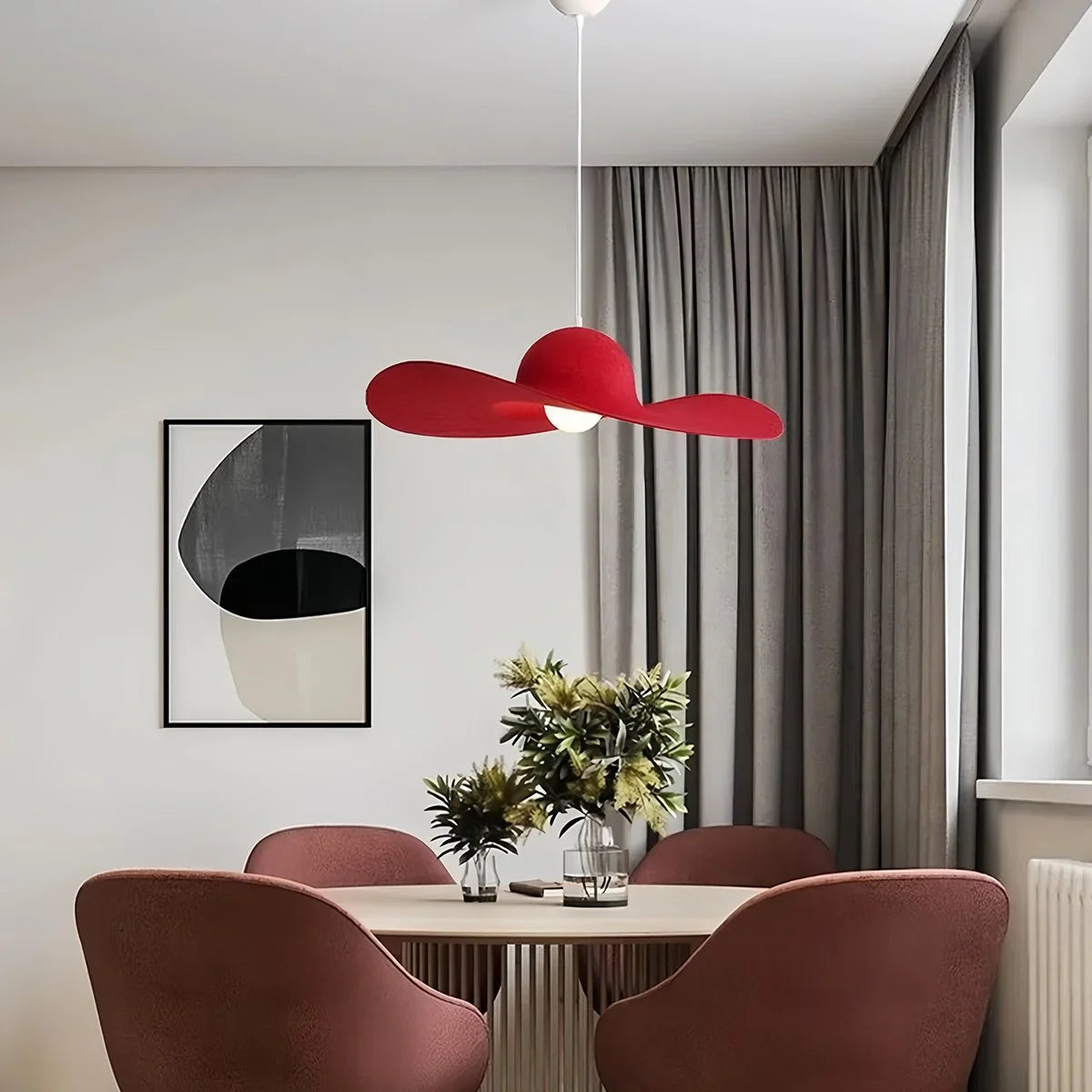 Antizer Straw Hat Acoustic Pendant Light for Dining room Living room