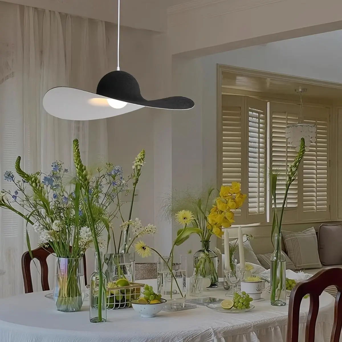 Antizer Straw Hat Acoustic Pendant Light for Dining room Living room