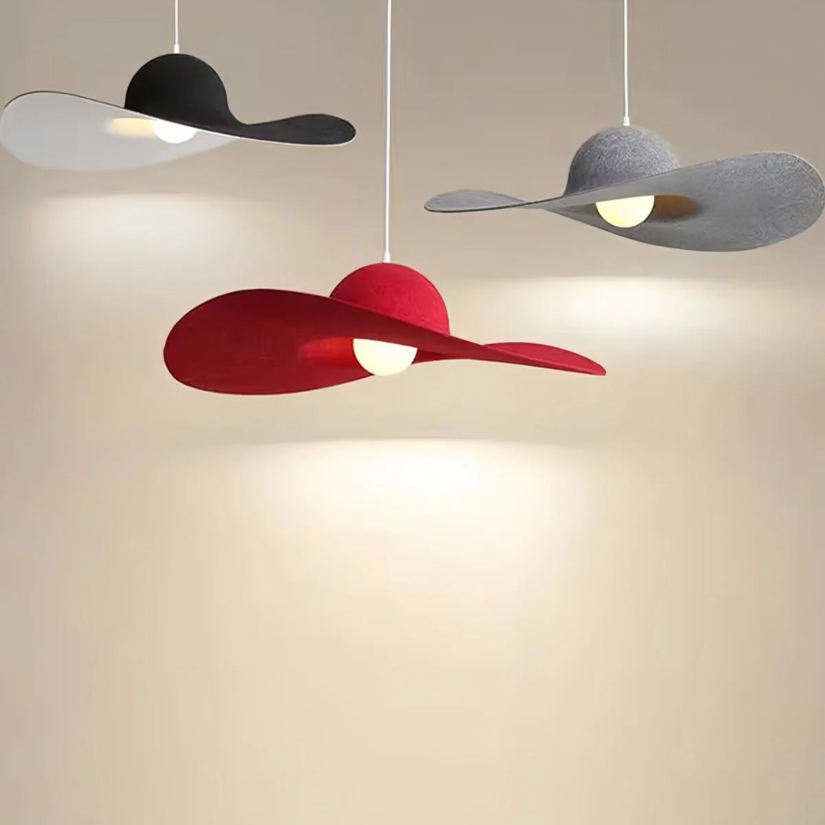 Antizer Straw Hat Acoustic Pendant Light for Dining room Living room