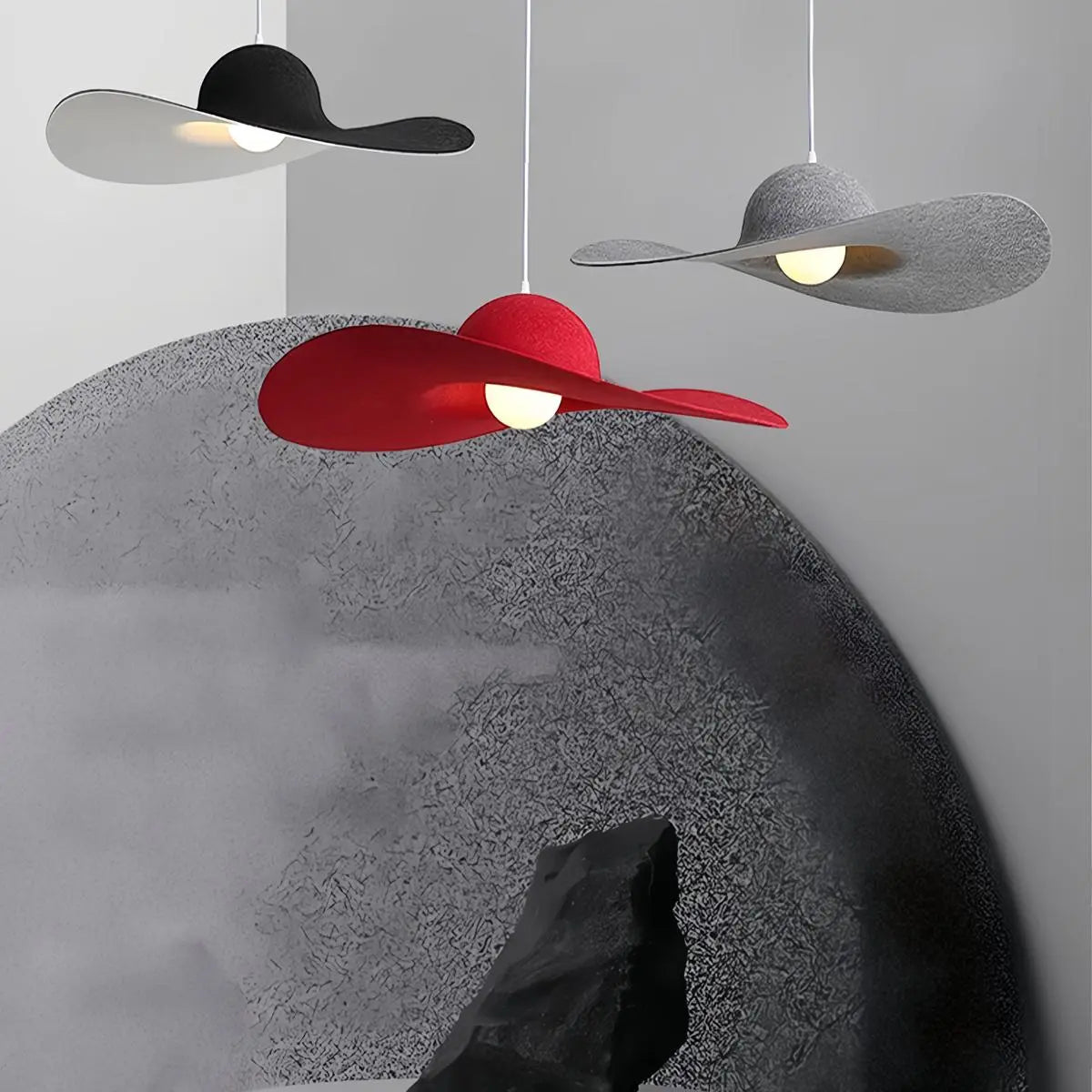 Antizer Straw Hat Acoustic Pendant Light for Dining room Living room