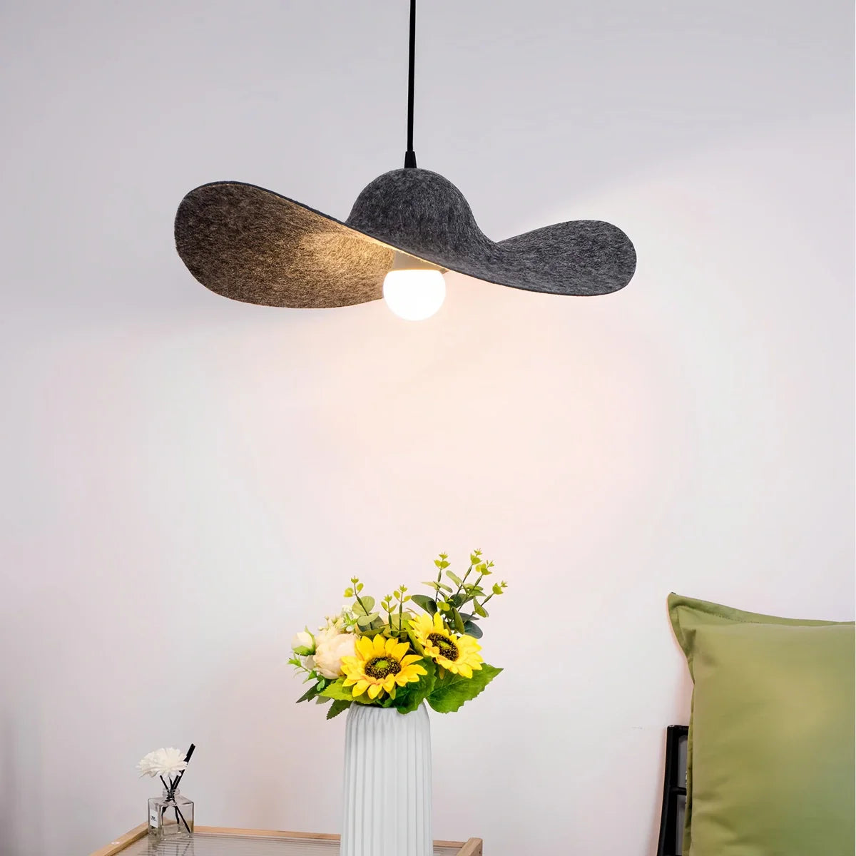 Antizer Straw Hat Acoustic Pendant Light for Dining room Living room