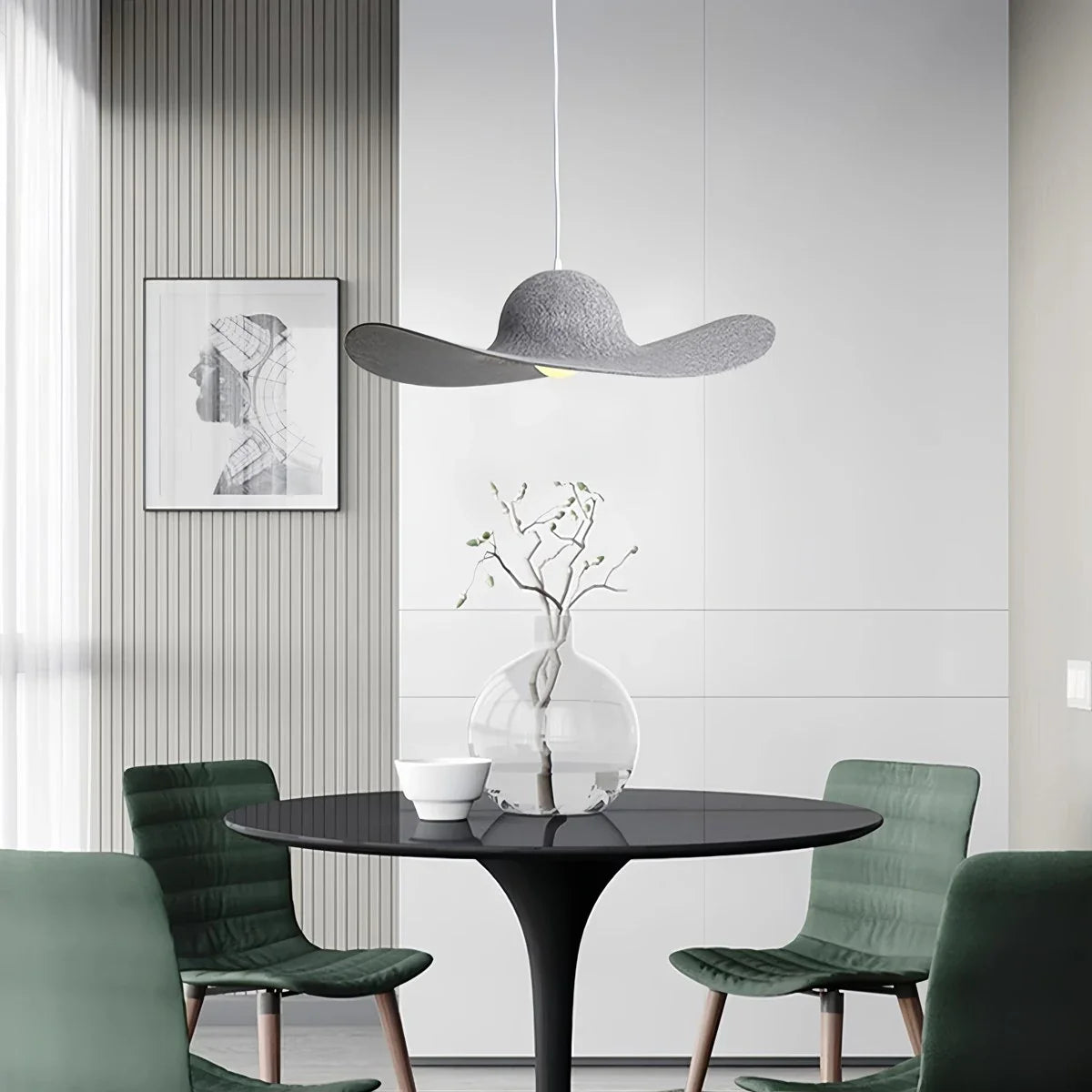 Antizer Straw Hat Acoustic Pendant Light for Dining room Living room