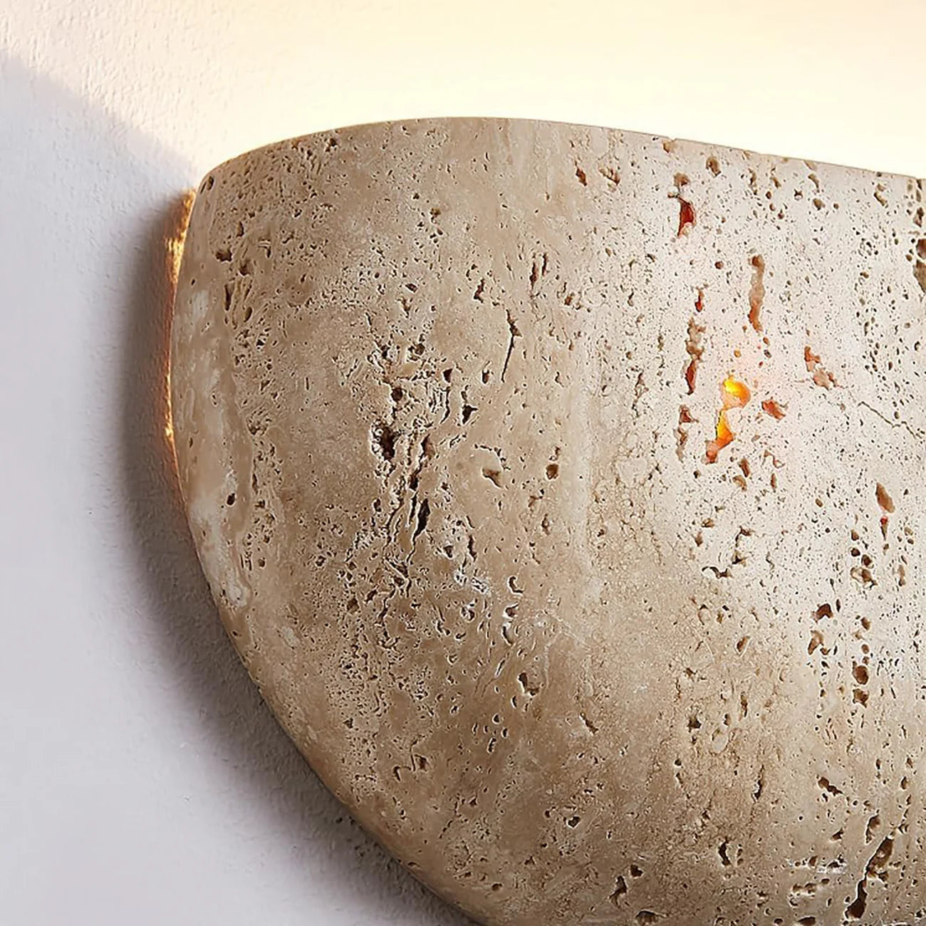 Arc Bowl Travertine Wall Lamp