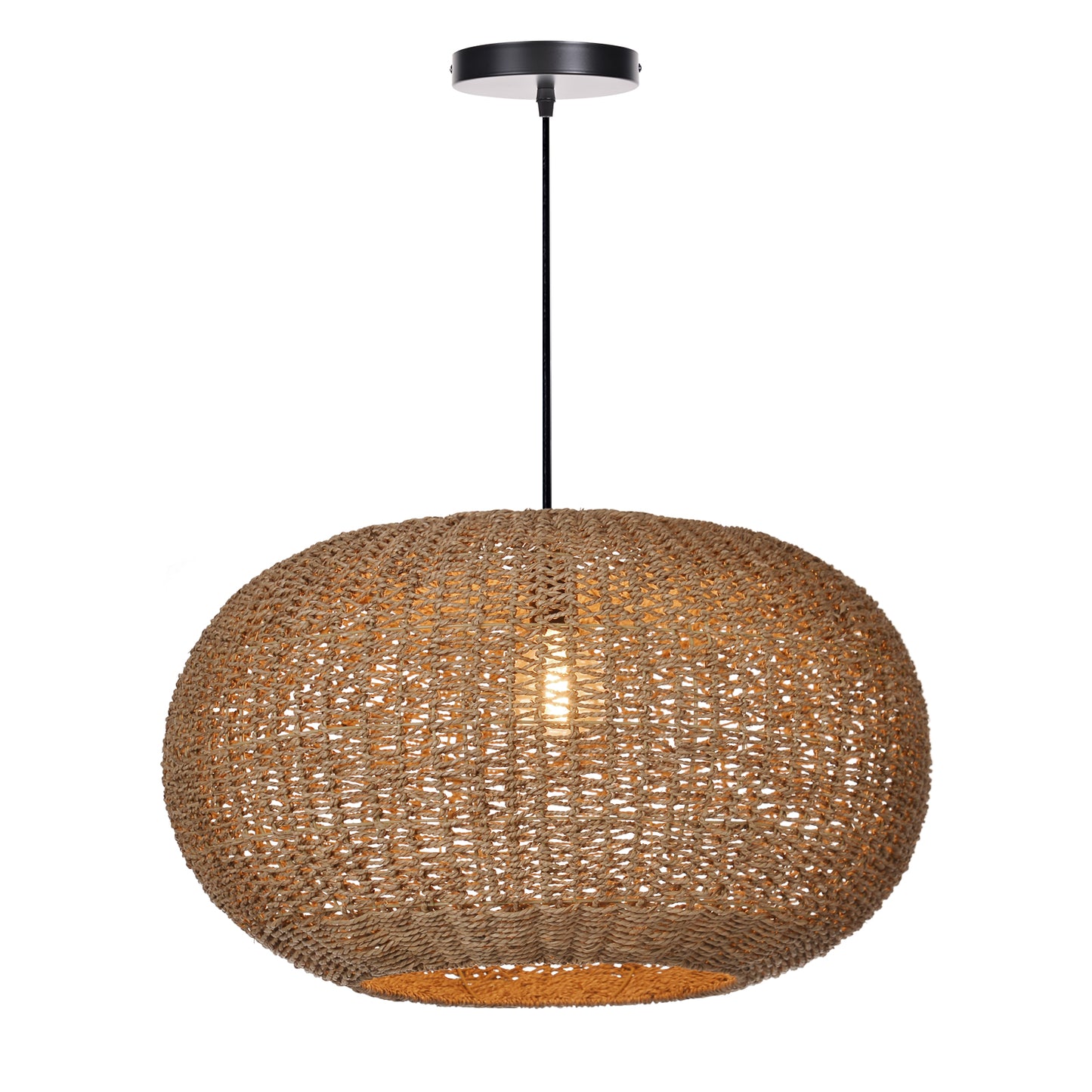 Vintage straw pendant light