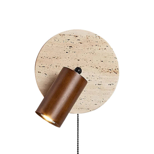Round Miadi Travertine Wall Lamp