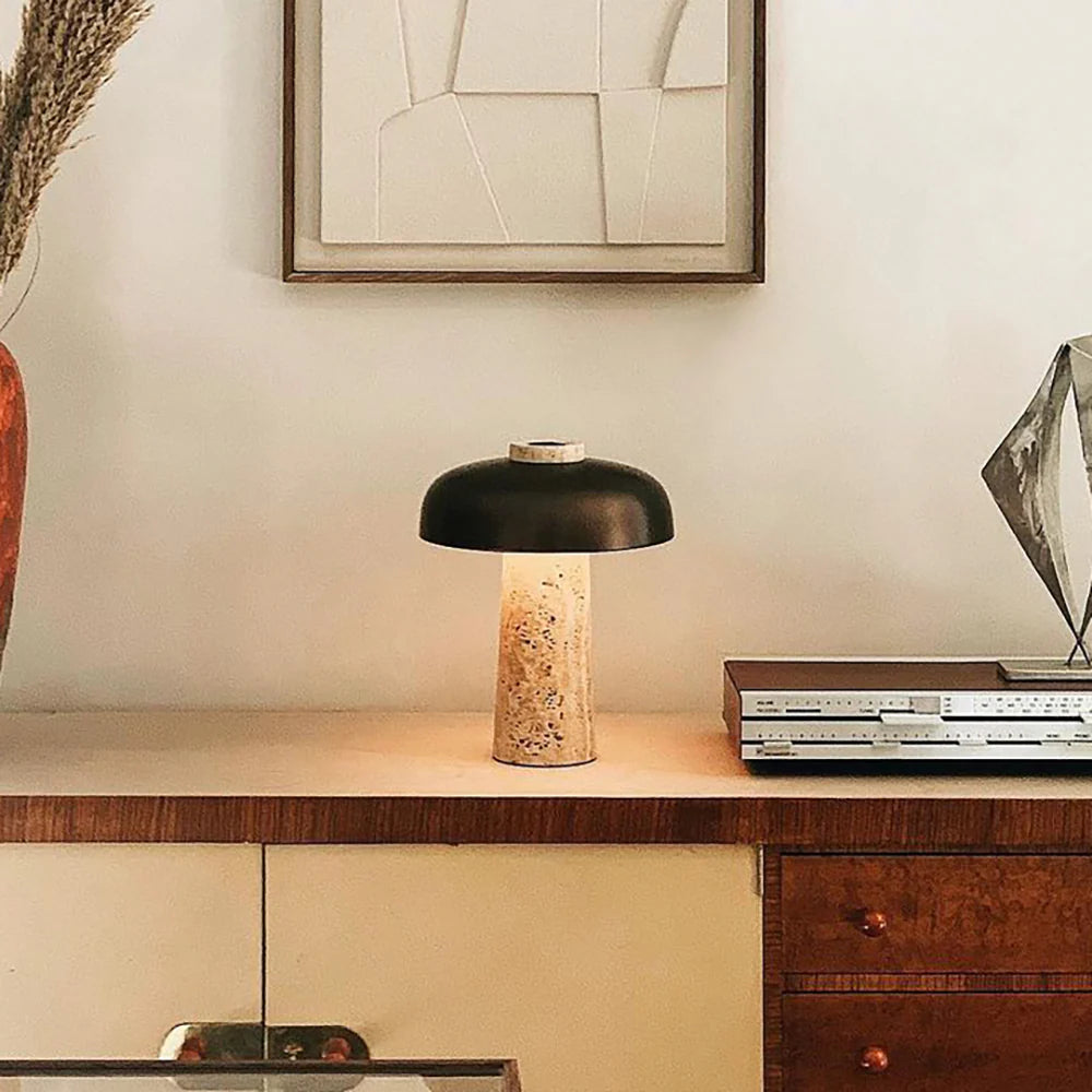 Travertine Reverse Table Lamp