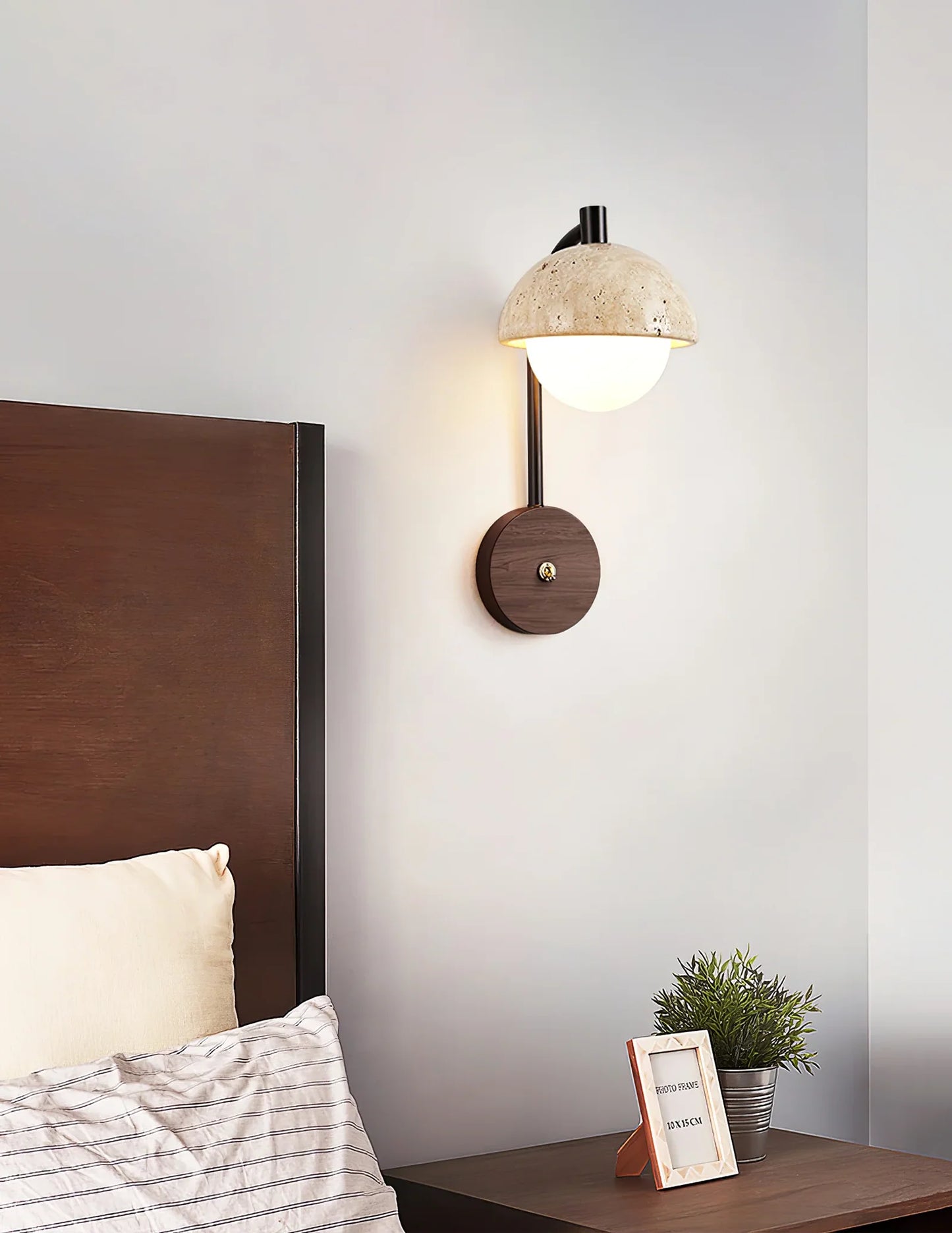 Travertine Wella Wall Lamp