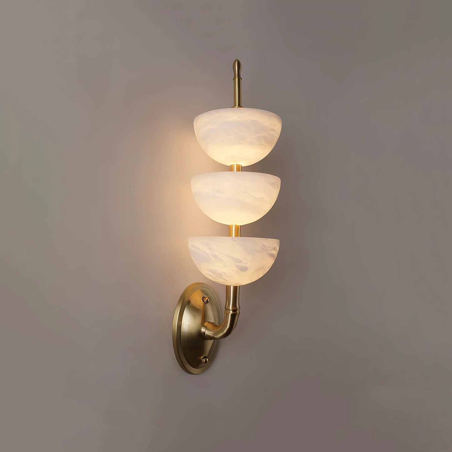 Triple Luxury Alabaster Wall Sconce