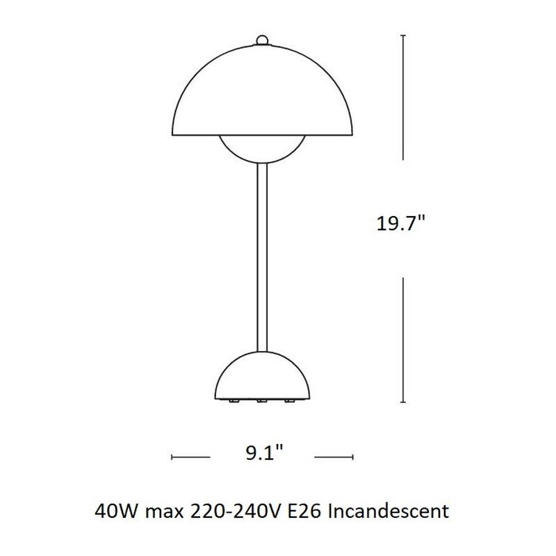 Flowerpot VP3 Table Lamp Signal Green / None Flowerpot VP3 Table Lamp OPEN BOX