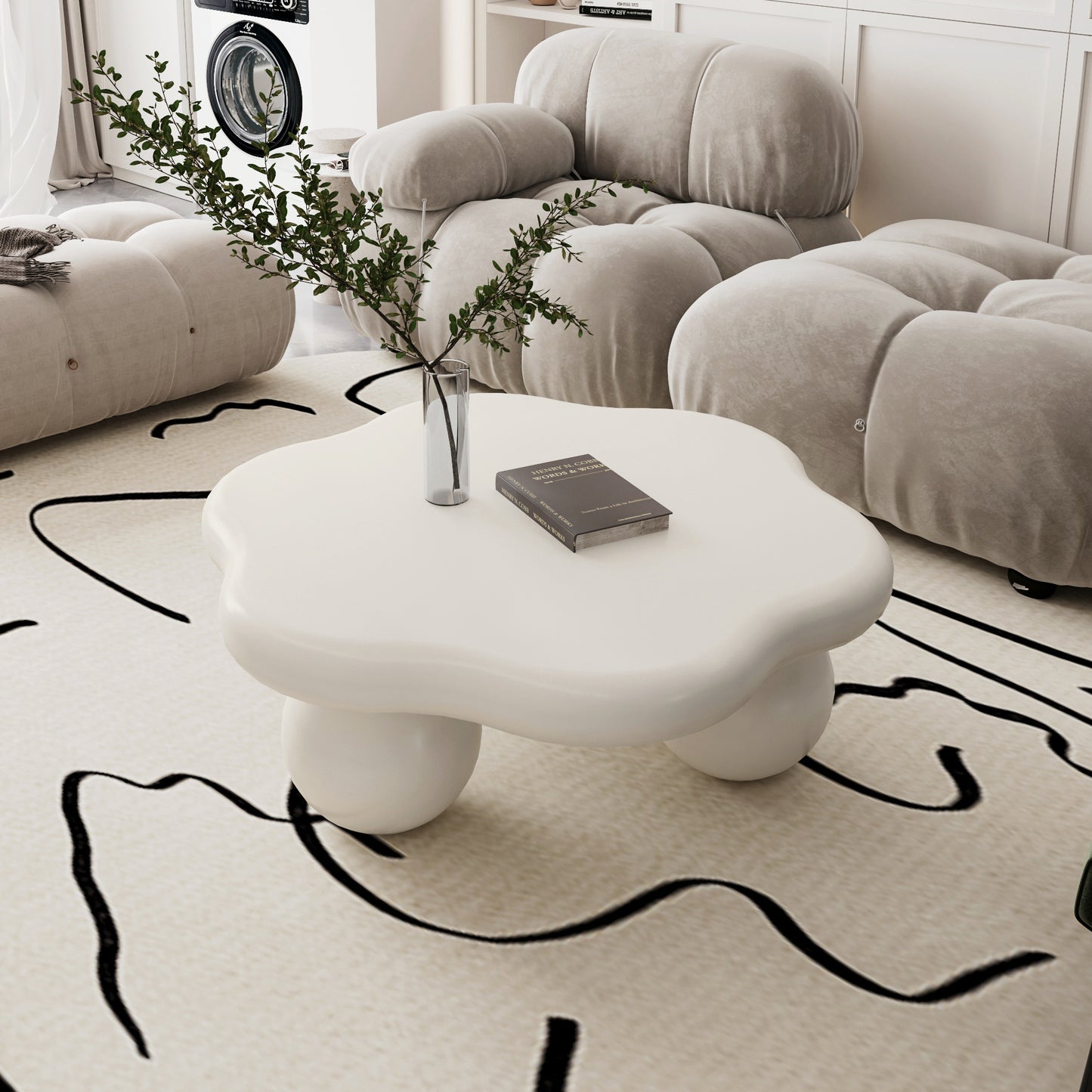The Cloud Table — Cream Organic-Shape Coffee Table