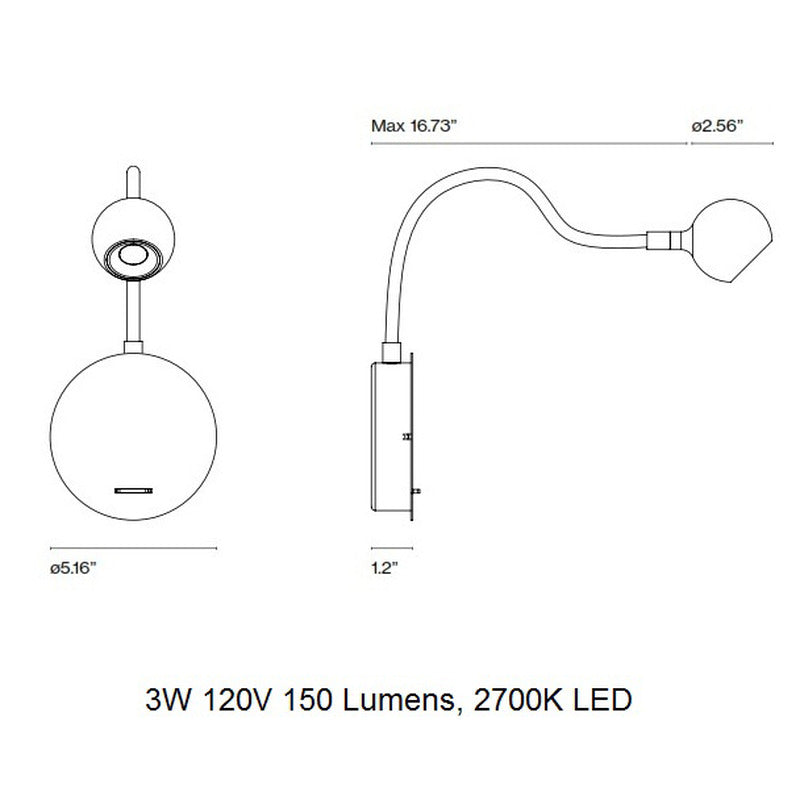 N. Ocho Dimmable LED Wall Sconce