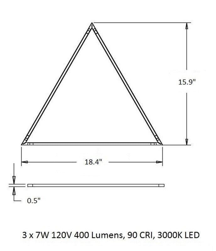 Z-Bar Triangle Pendant Light