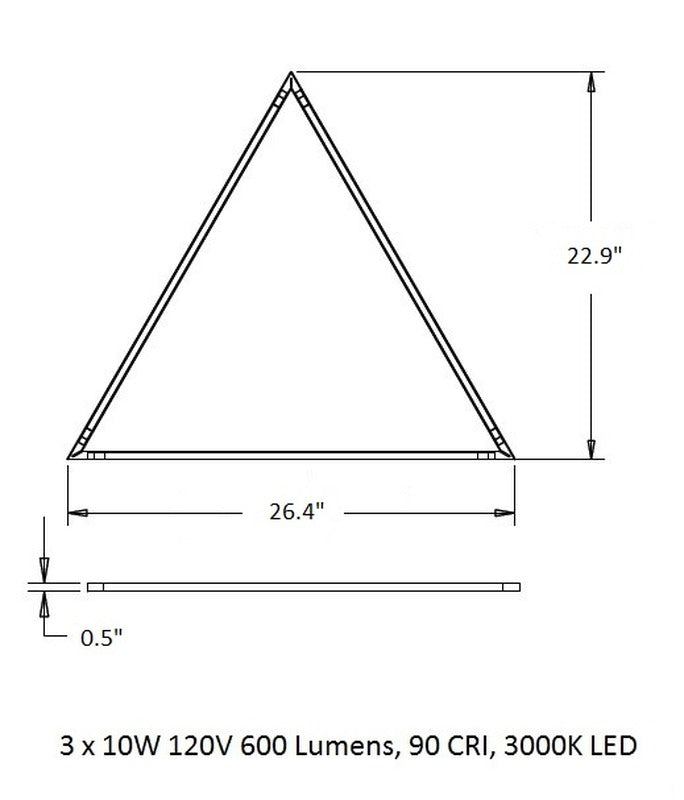 Z-Bar Triangle Pendant Light