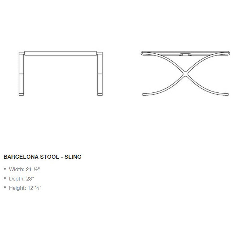 Barcelona Stool with Cowhide Sling