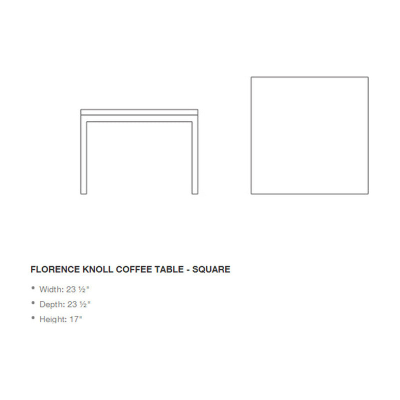 Florence Knoll Square Coffee Table