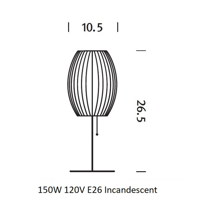 Nelson Cigar Lotus Table Lamp