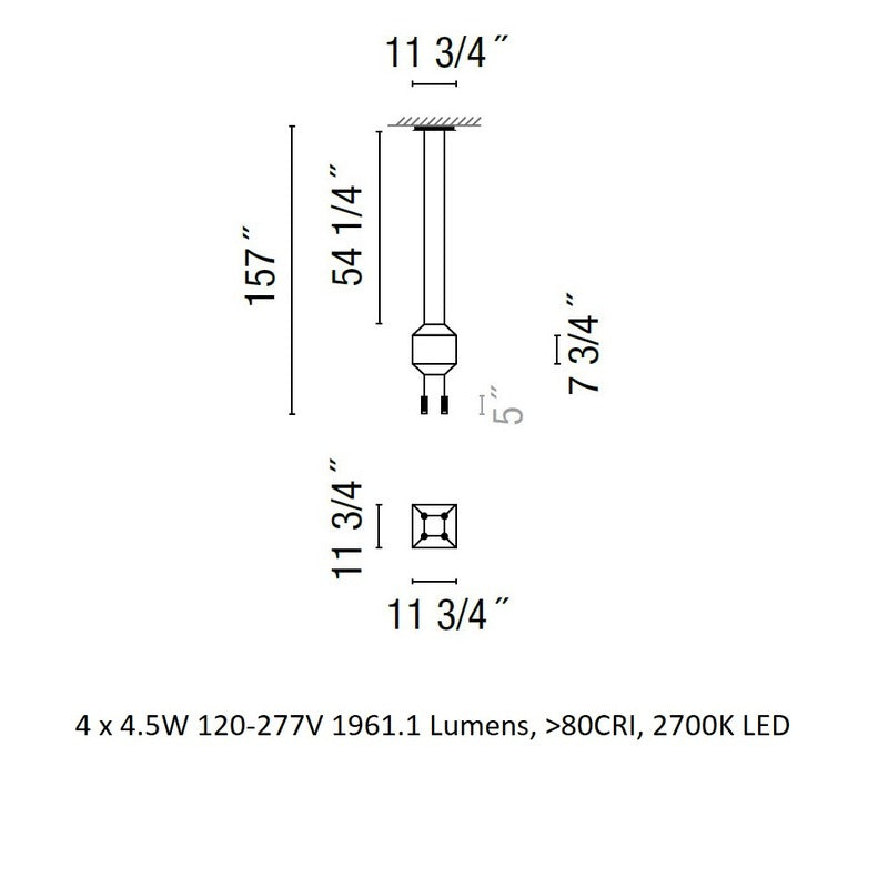 Wireflow 3D Square Pendant Light