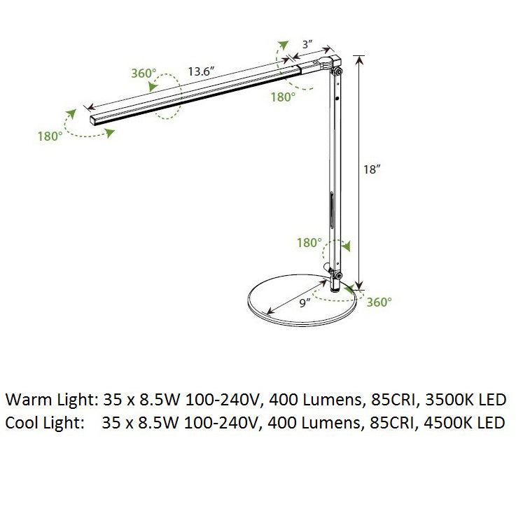 Z-Bar Solo LED Desk Lamp