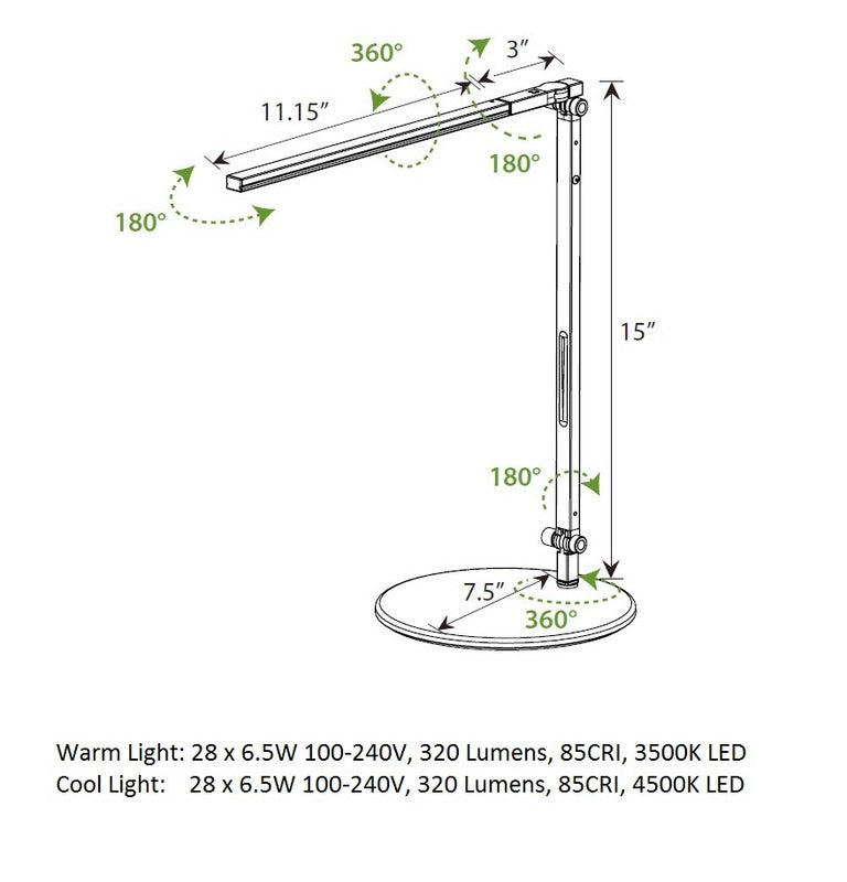 Z-Bar Solo Mini LED Desk Lamp