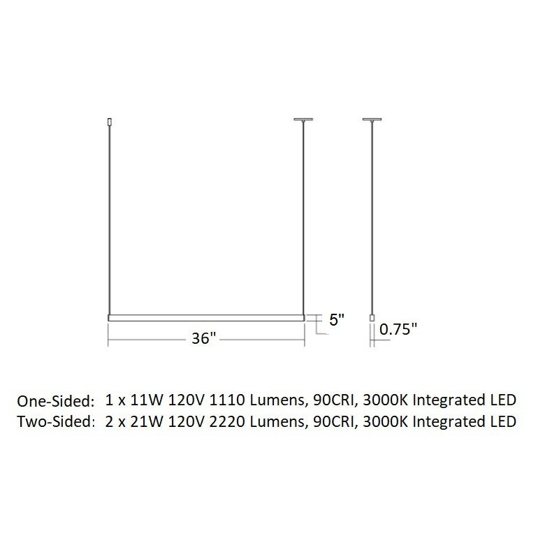 Thin-Line Sided LED Pendant Light