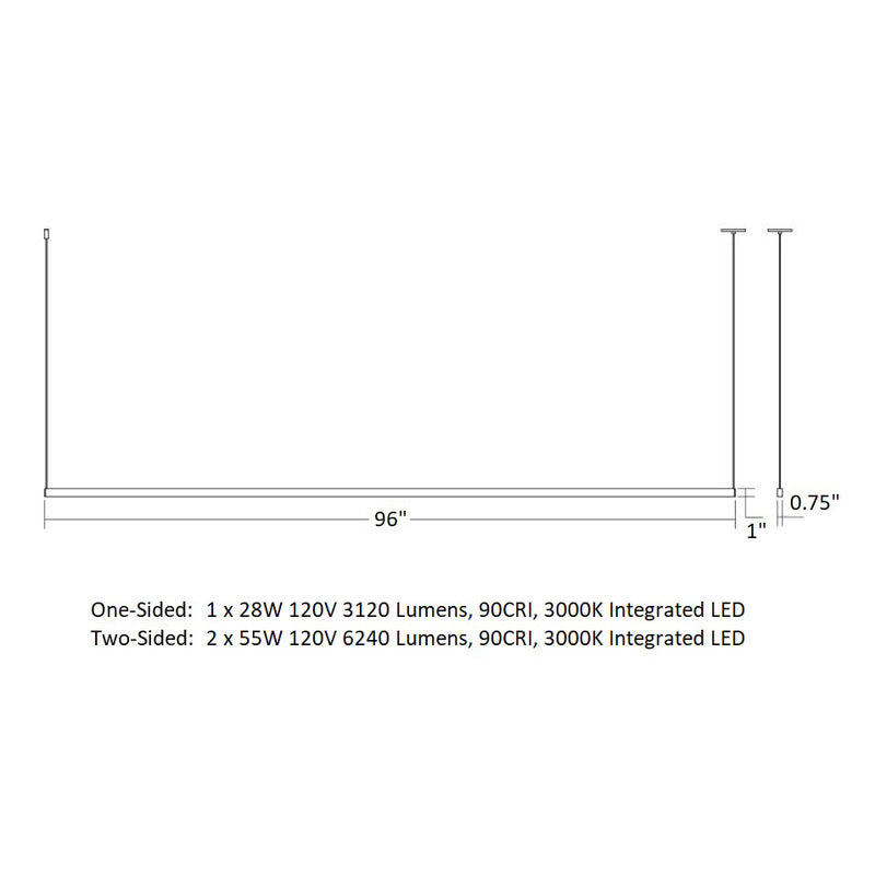 Thin-Line Sided LED Pendant Light