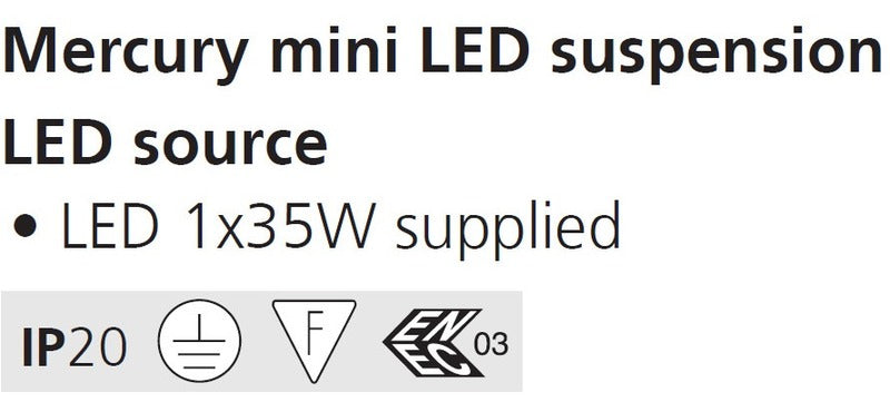 Mercury Mini Suspension Light