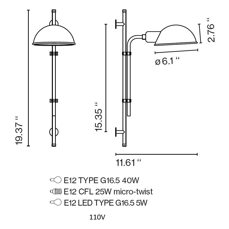 Funiculi A Wall Sconce