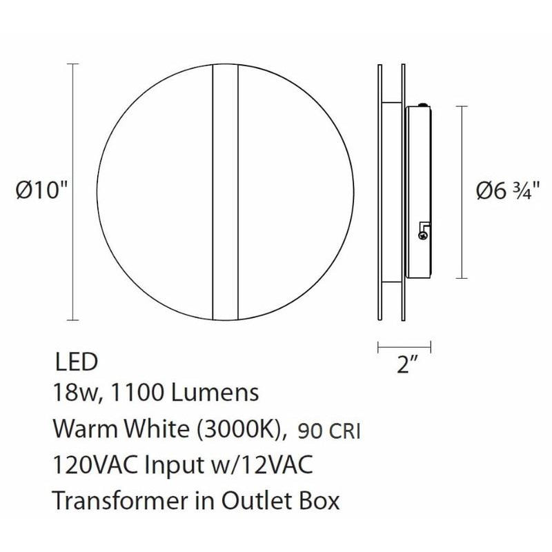 Split Disc Wall Light