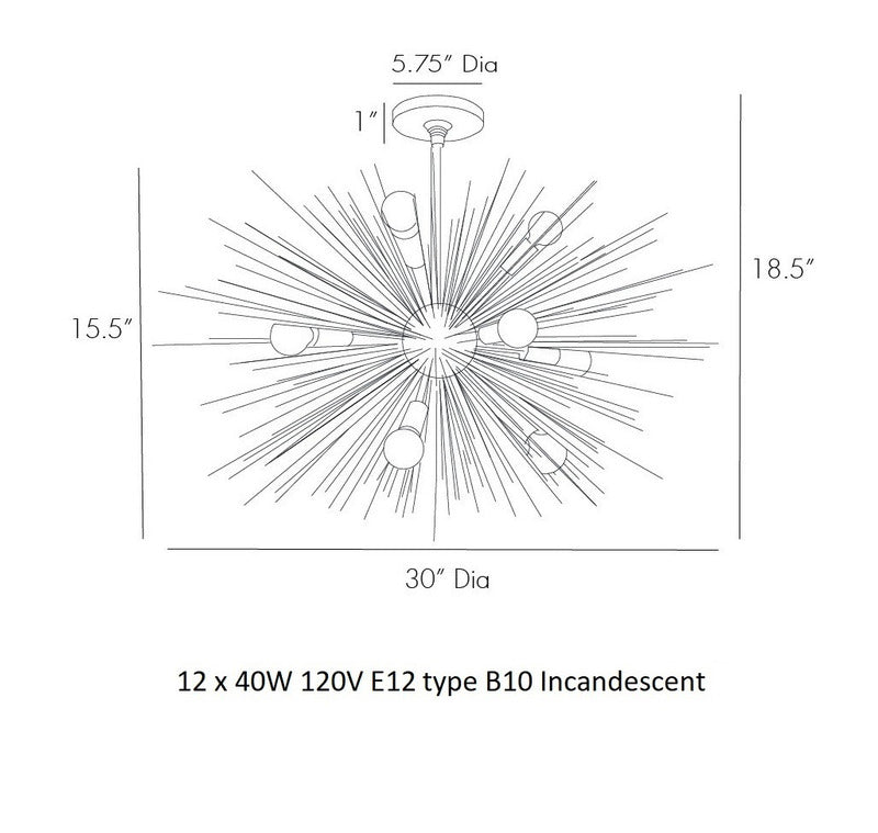 Zanadoo Fixed Chandelier