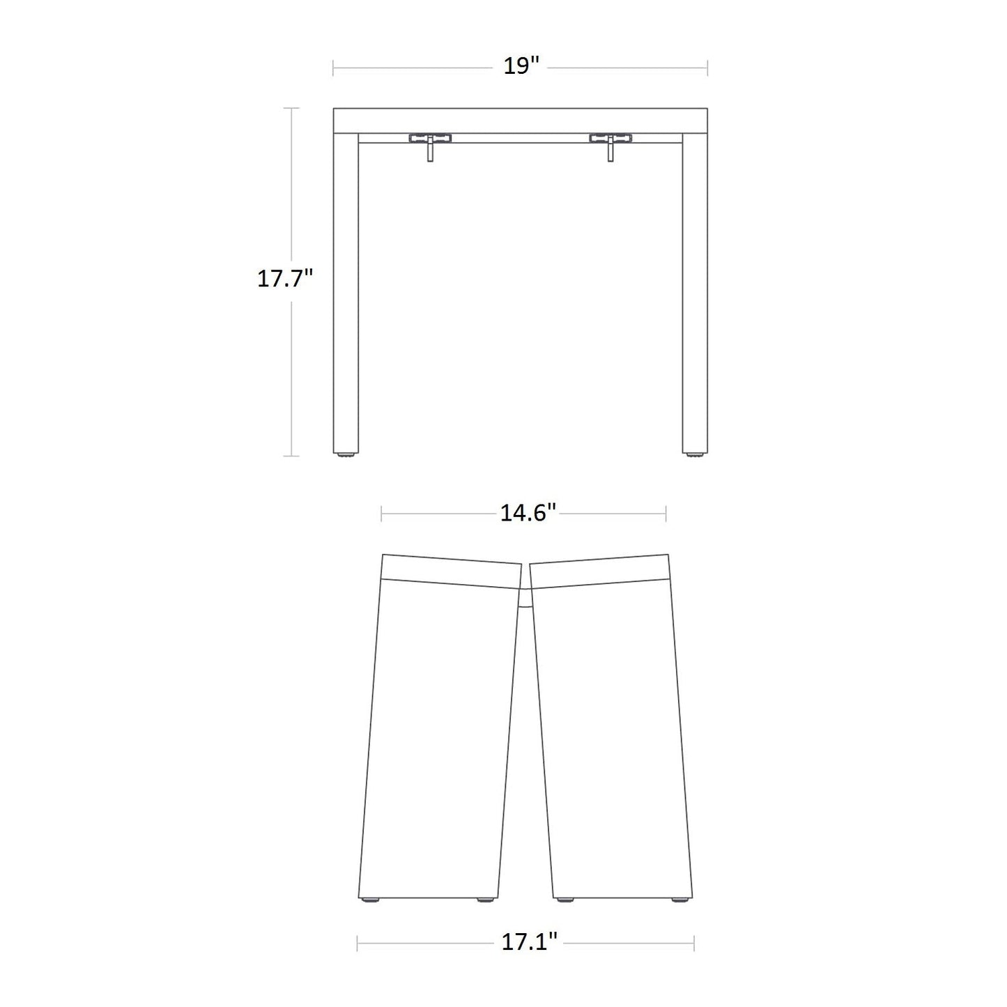 Amicable Split 19-Inch Bench