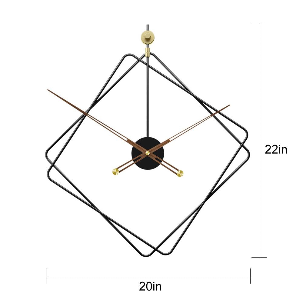 20'' Modern Geometric Metal Wall Clock