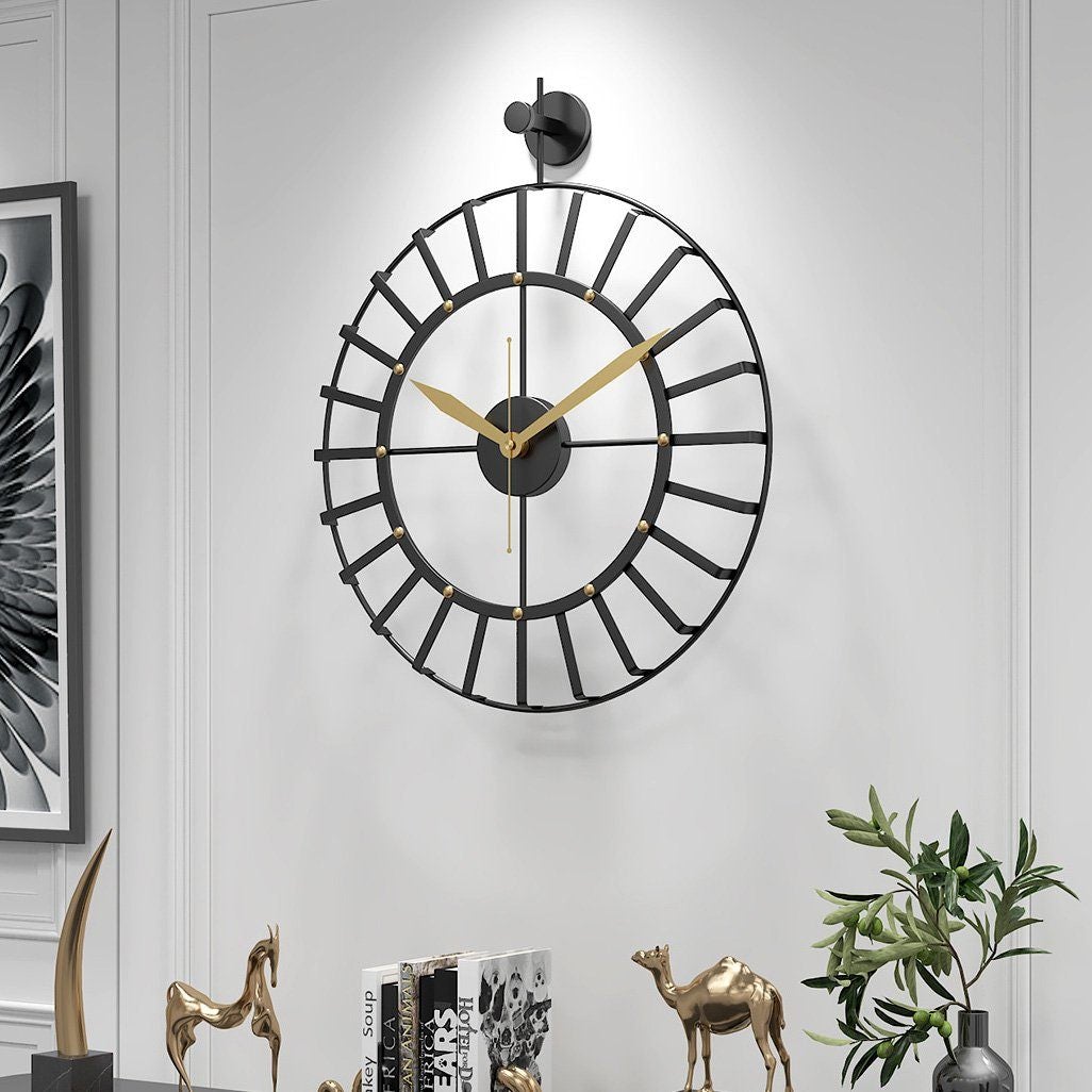 Non-Ticking Wrought Iron Clock