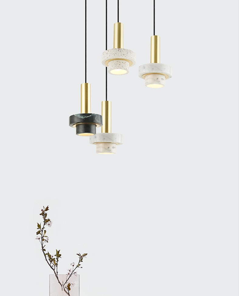 Lagri I Marble Brass Pendant Light
