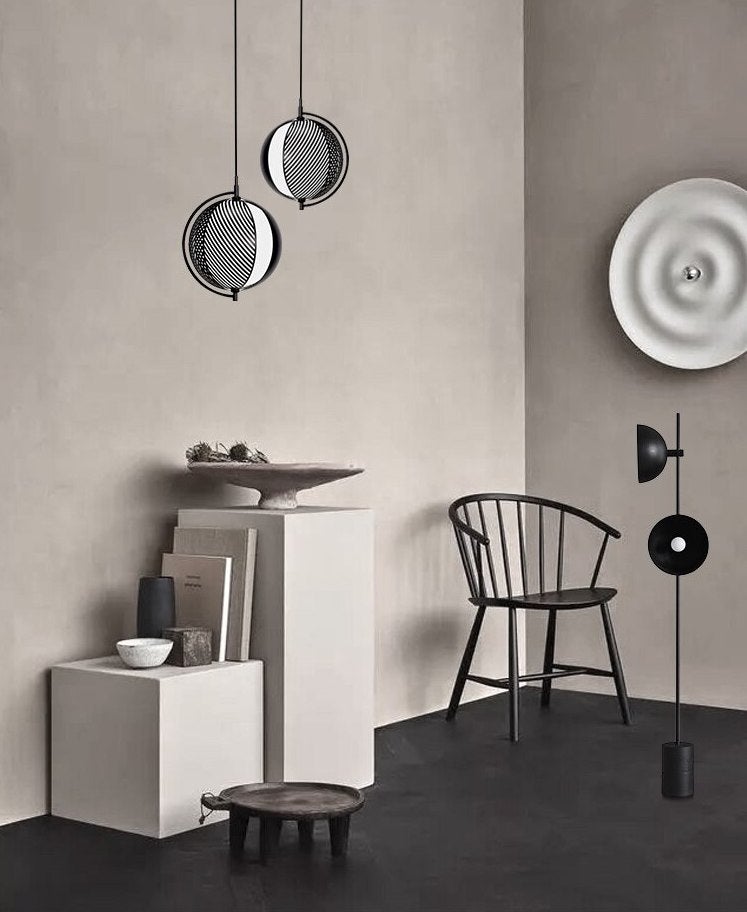 Drena Abstract Caged Sphere Pendant Light