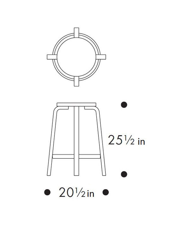 High Stool 64 Counter Height