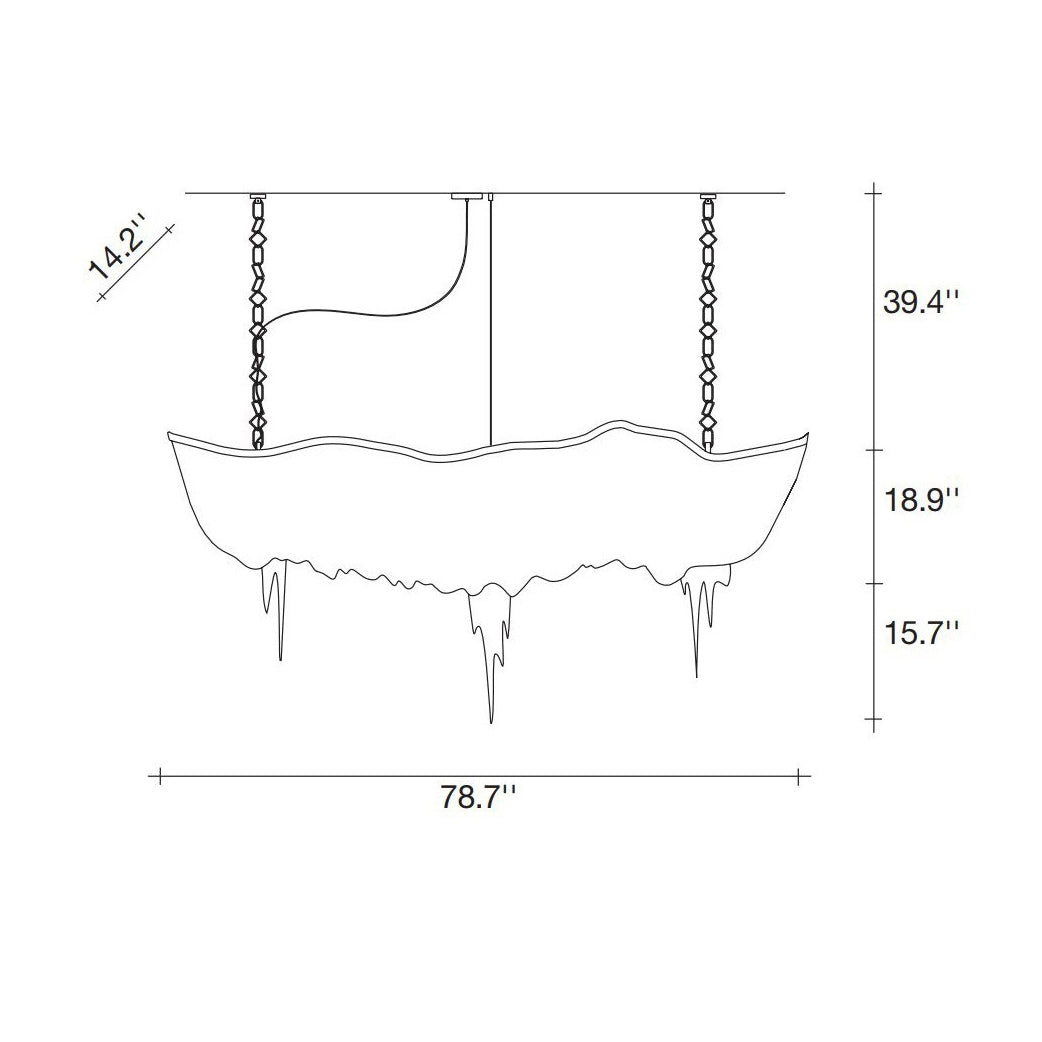 Atlantis Linear Chandelier