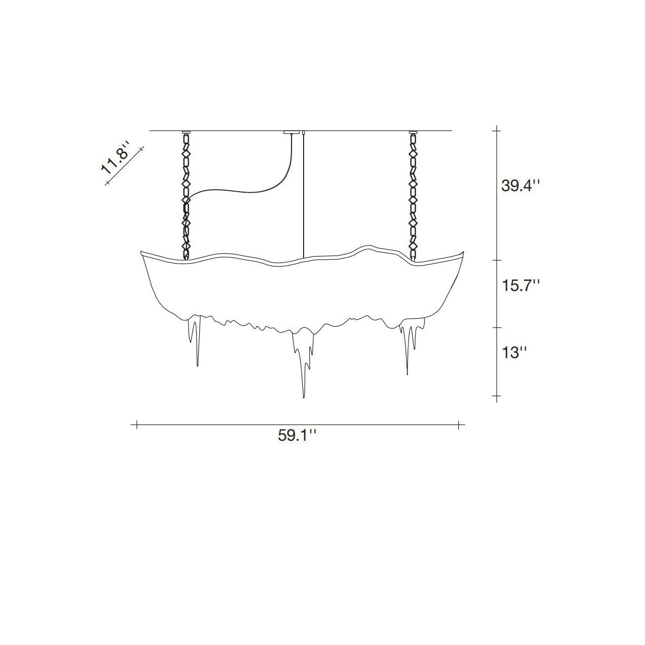 Atlantis Linear Chandelier