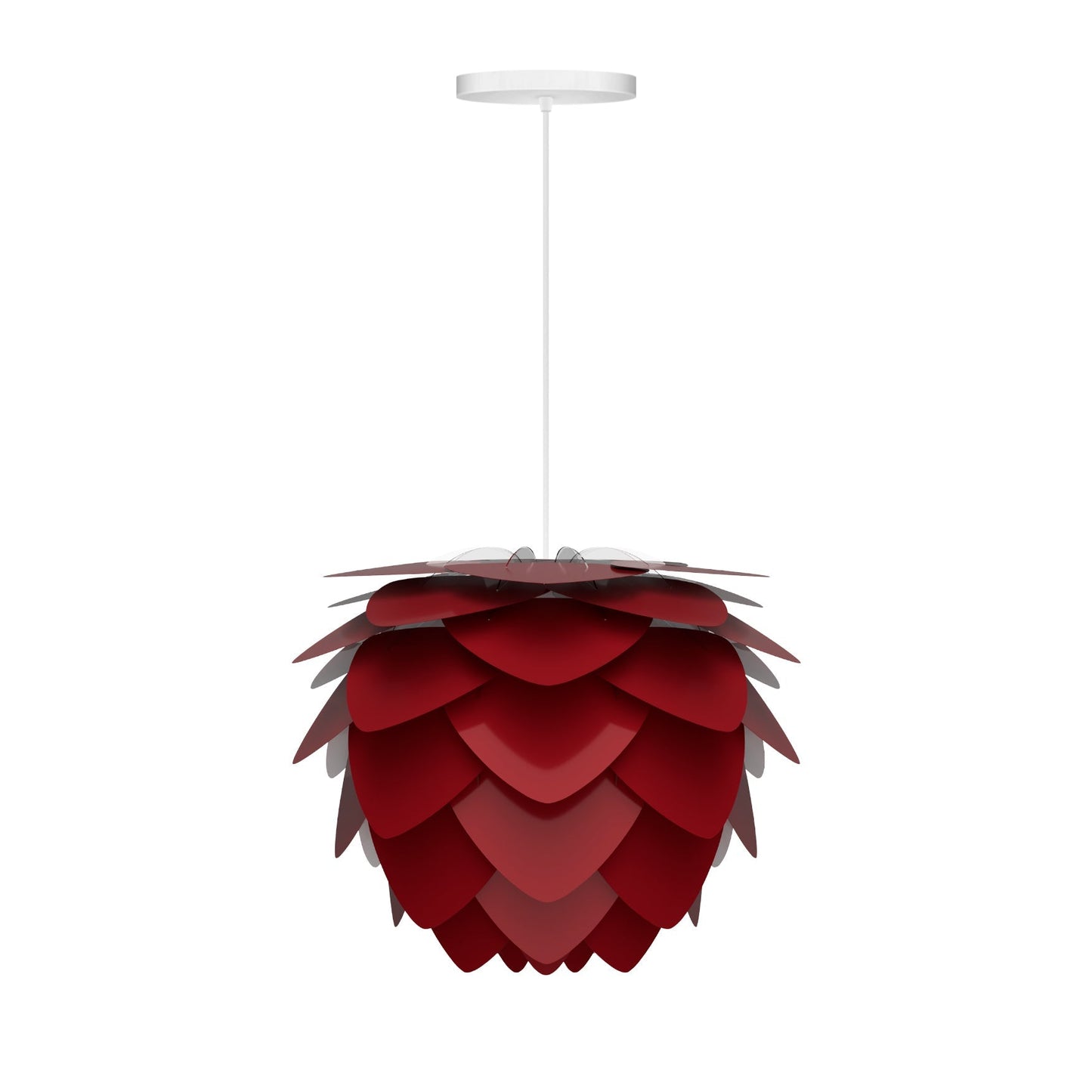 Brushed Brass / White / Cord and Plug / Mini: 15.7 in diameter Aluvia Pendant Light OPEN BOX