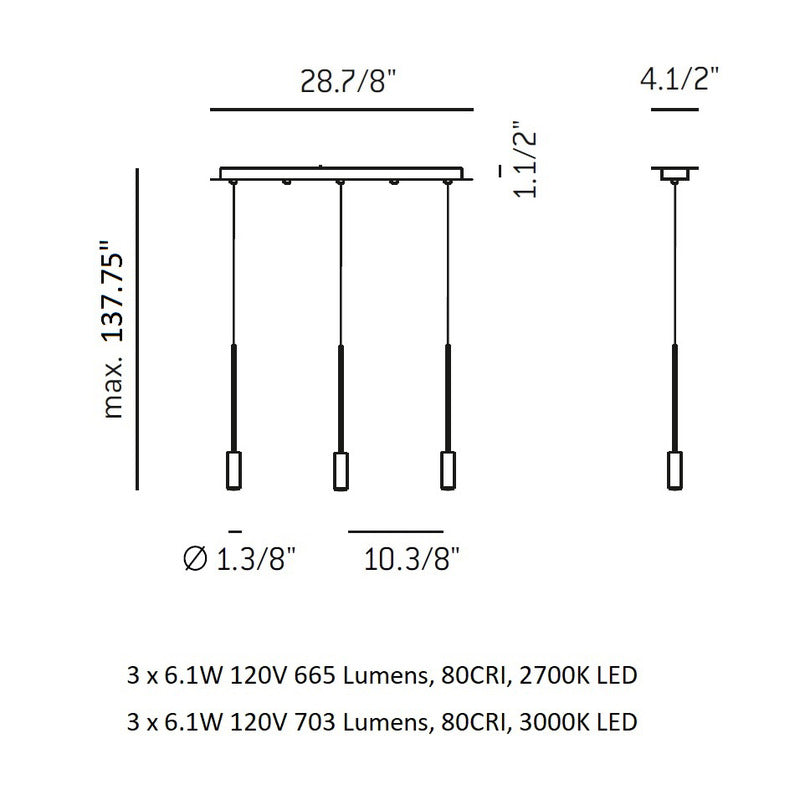 Volta Linear Pendant Light