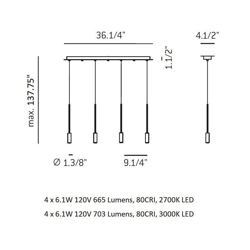 Volta Linear Pendant Light