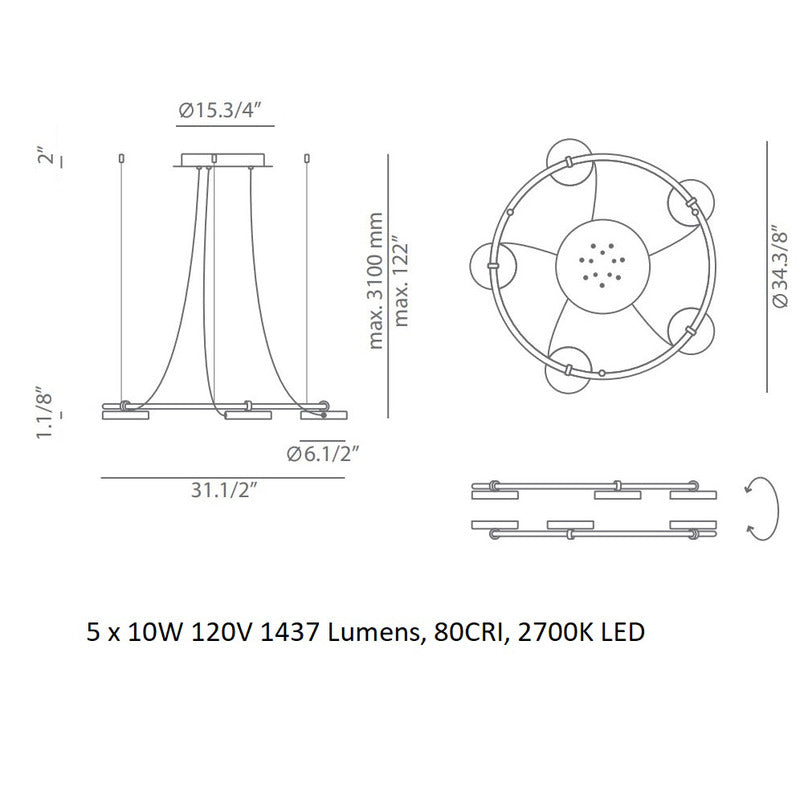 Aro Round Pendant Light