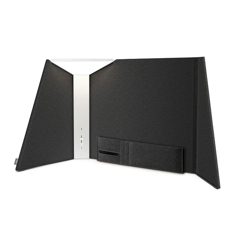 Corner Office Table Lamp with Acoustic Privacy Shade