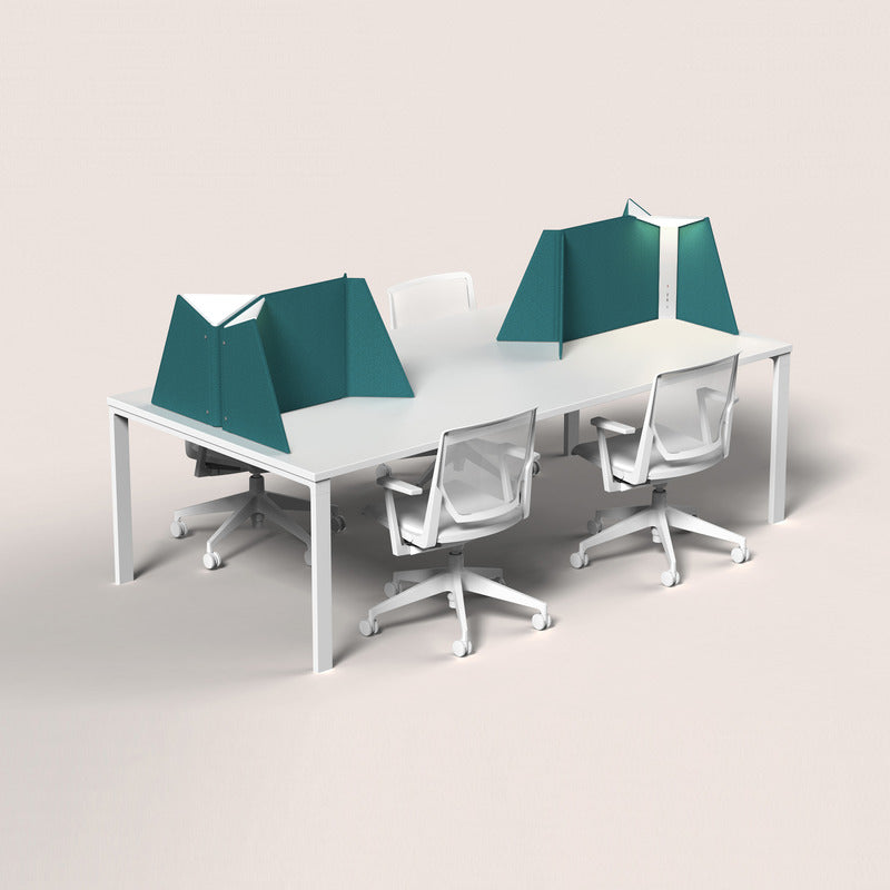 Corner Office Table Lamp with Acoustic Privacy Shade