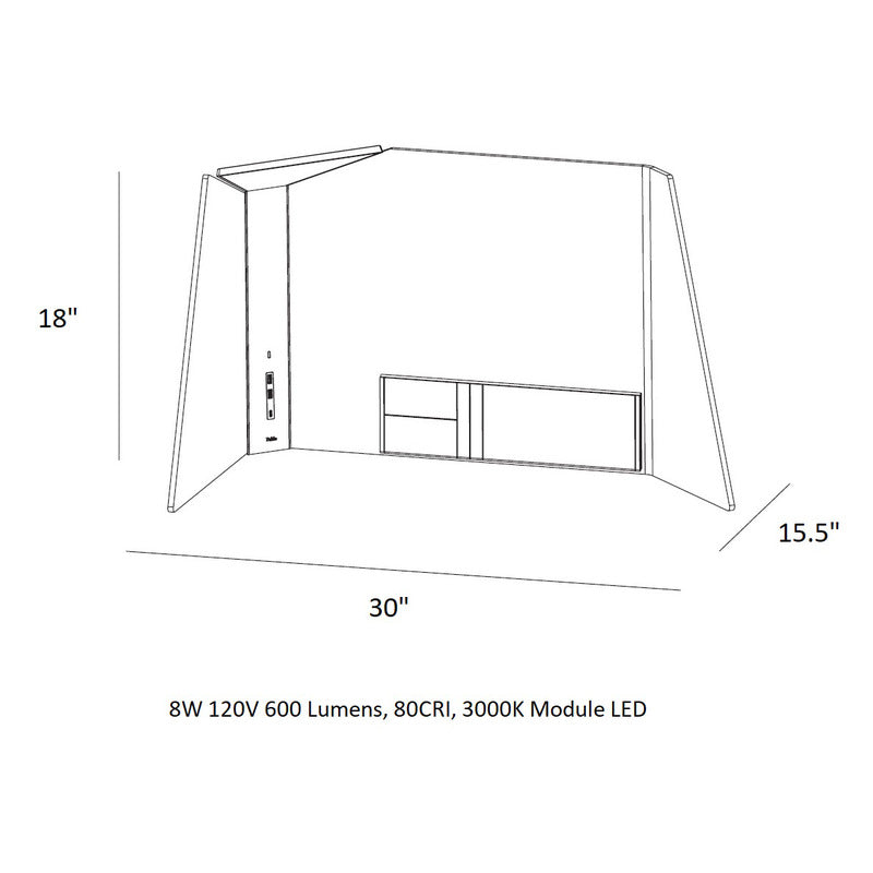 Corner Office Table Lamp with Acoustic Privacy Shade