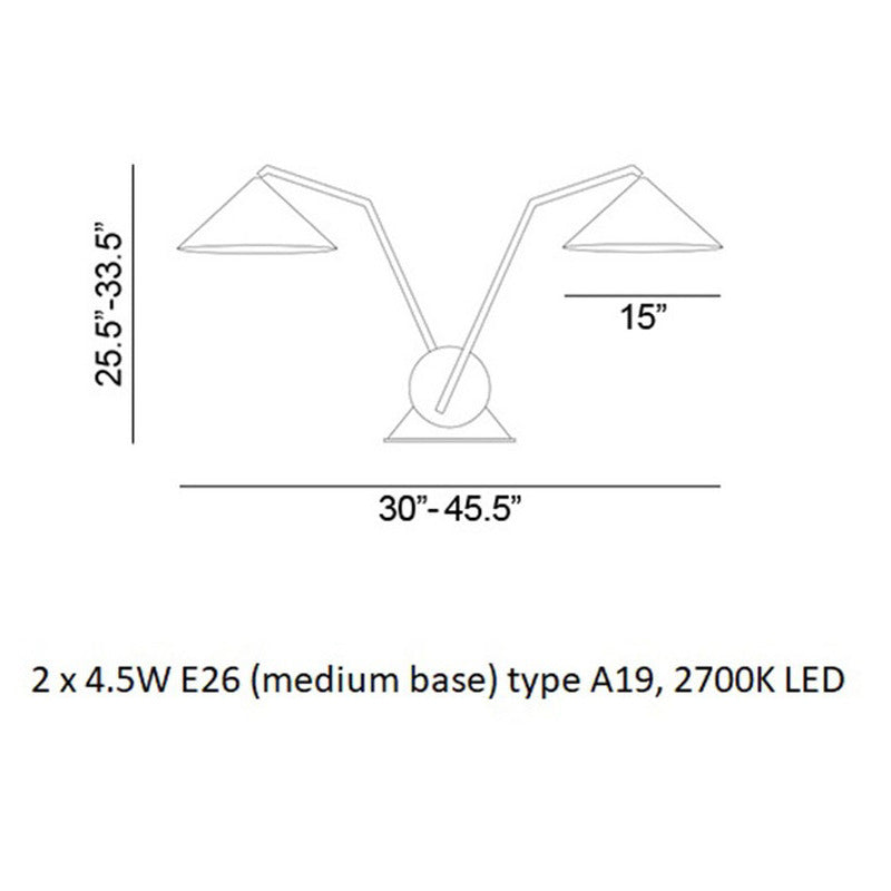 Gear Double Table Lamp
