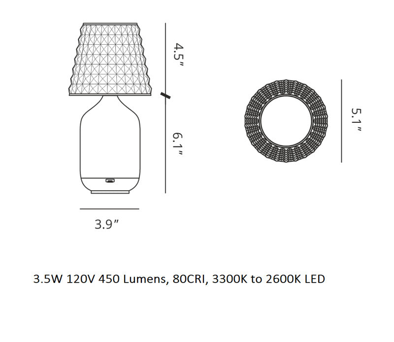 Valentina Cordless Table Lamp