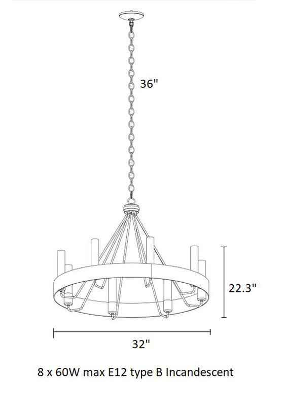 Banded Ring Chandelier
