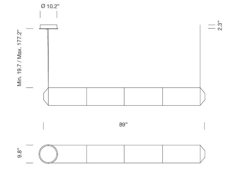 Tekio Horizontal Pendant Light