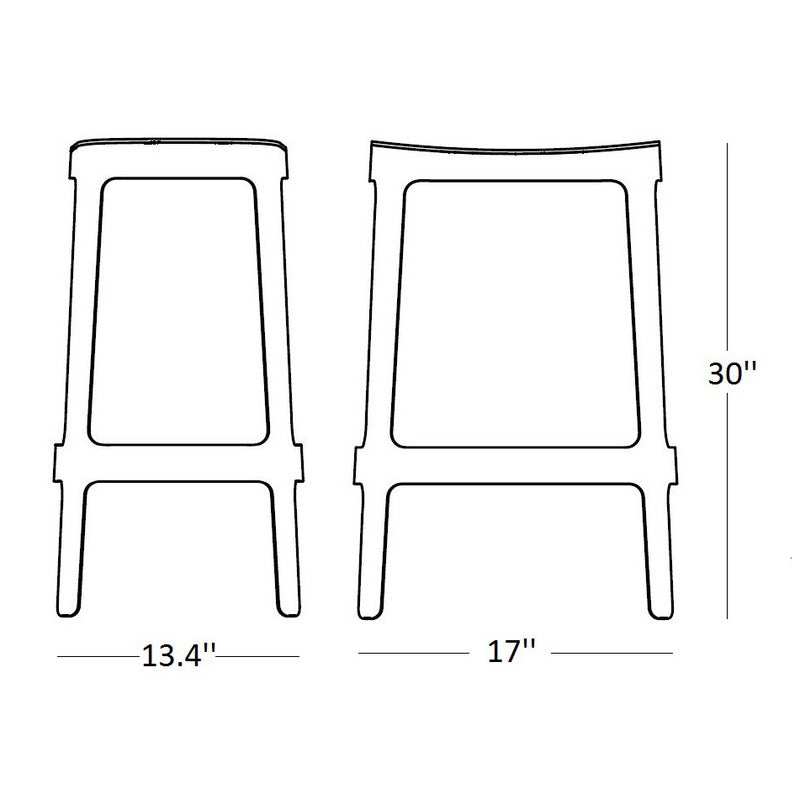 Cut Stackable Bar Chair