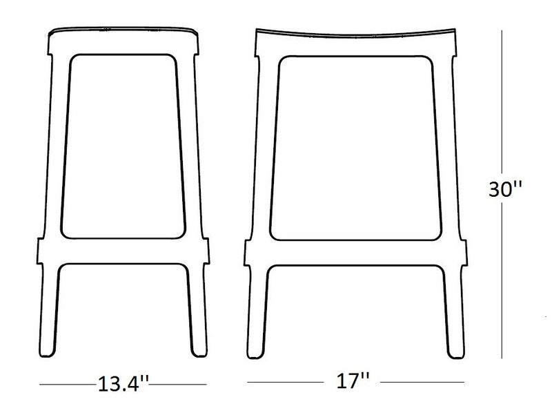 Cut Stackable Bar Chair